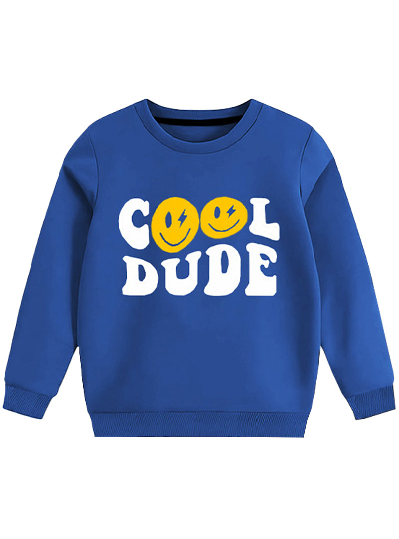 Cool Dude Round Neck Children's Fleece Sweatshirt