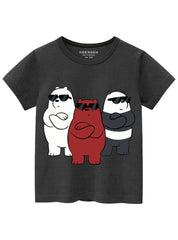 Cool Bear Themed Kids' T-Shirt