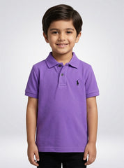 Boys Purple Classic Polo Tee