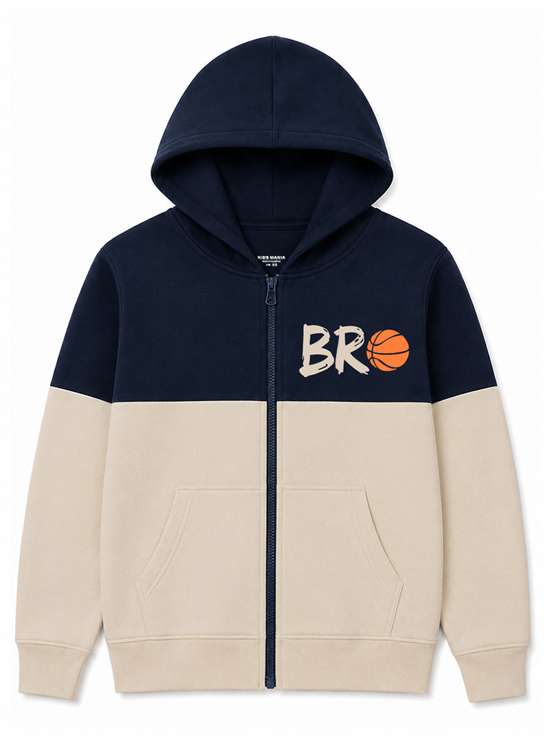 Boys Winter Zip Hoodie Basketball Ace