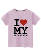 Adorable T-Shirt For girls I Love My Mummy