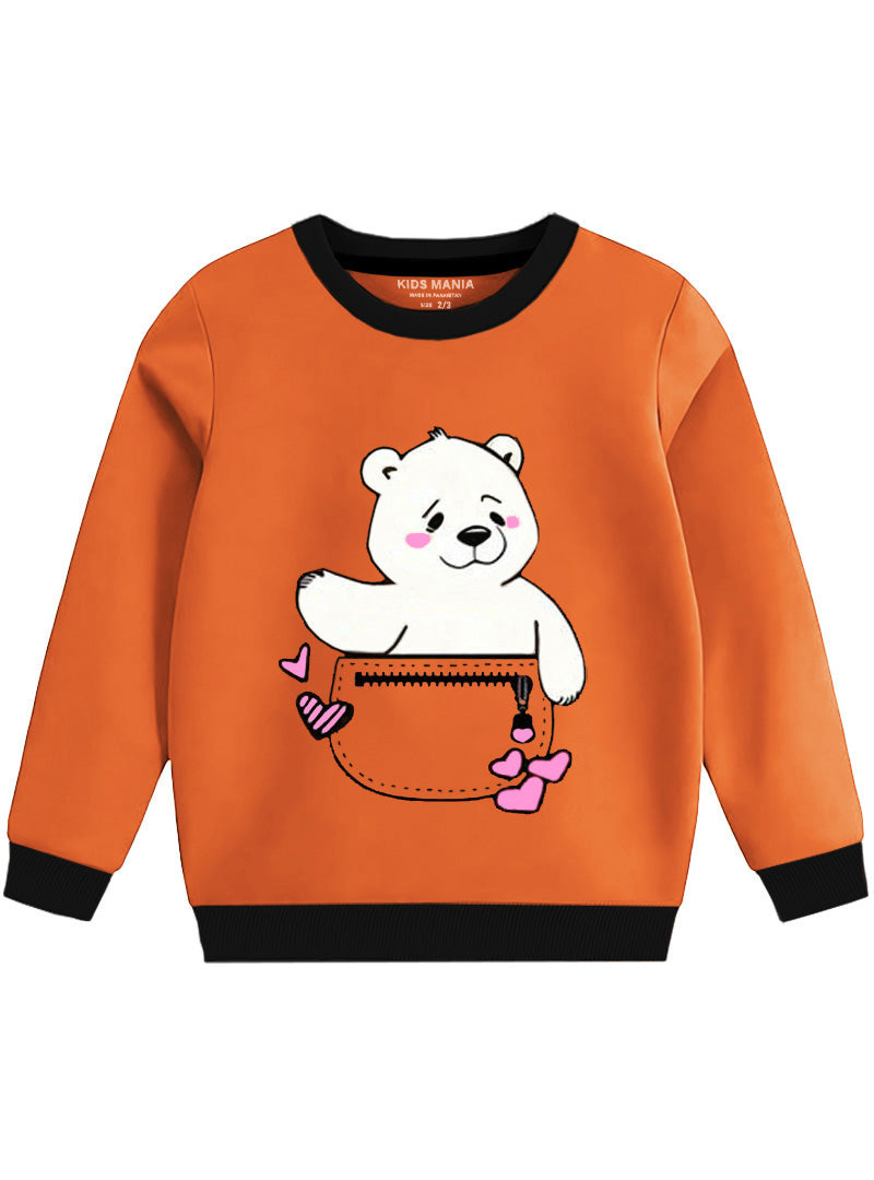 Sweatshirt - White Bear Printed