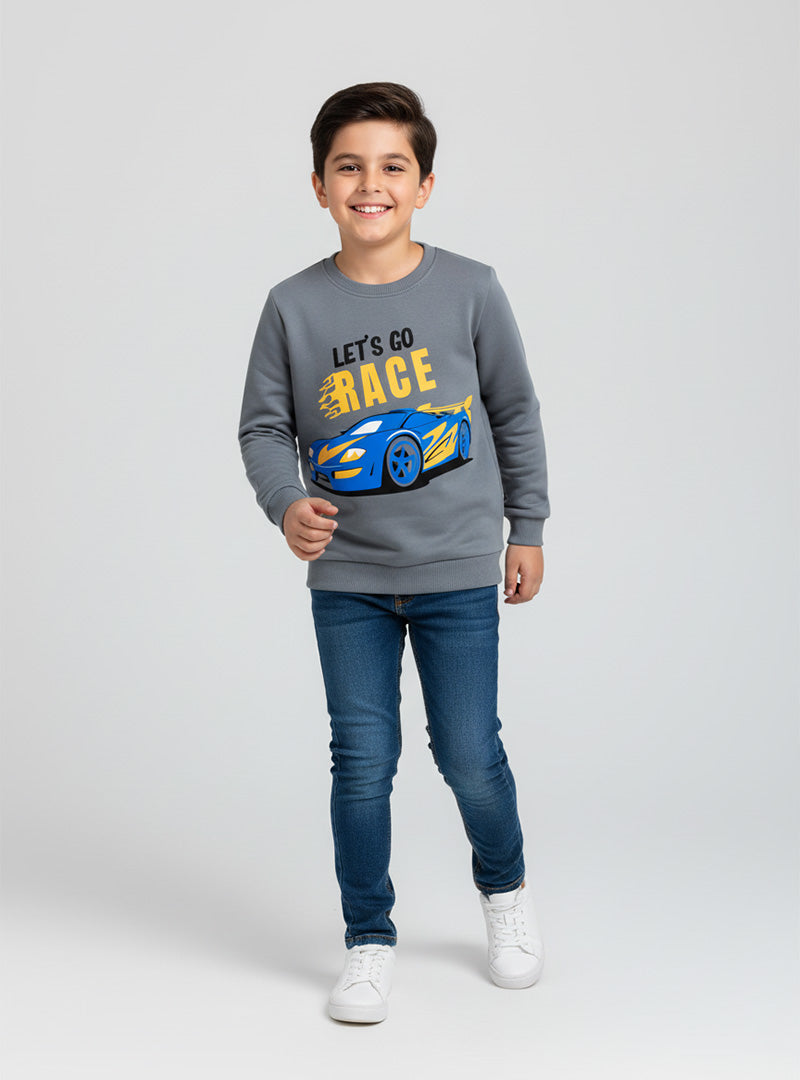 Cute & Warm Fleece Sweatshirt for Boys 