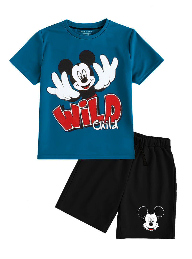 Trendy cotton shorts set for boys