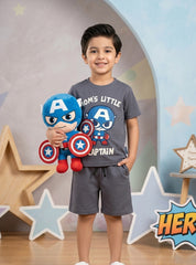 Boys Little Captain Hero Short Set