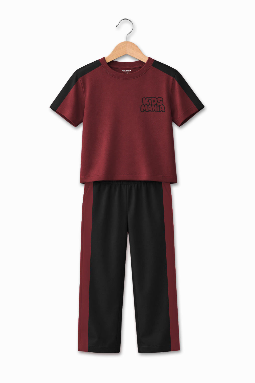 Boys Maroon Sport Panel Track Suit