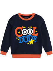 Navy Blue " Cool Dude " Winter Sweatshirt