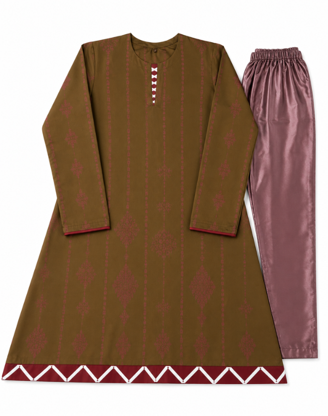 Girls Ethnic Straight Trouser Set