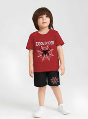 Boys Cool Spider 2 Piece Cotton Set