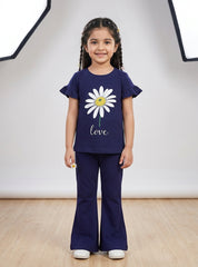 Girls Daisy Love Flared Trouser Set