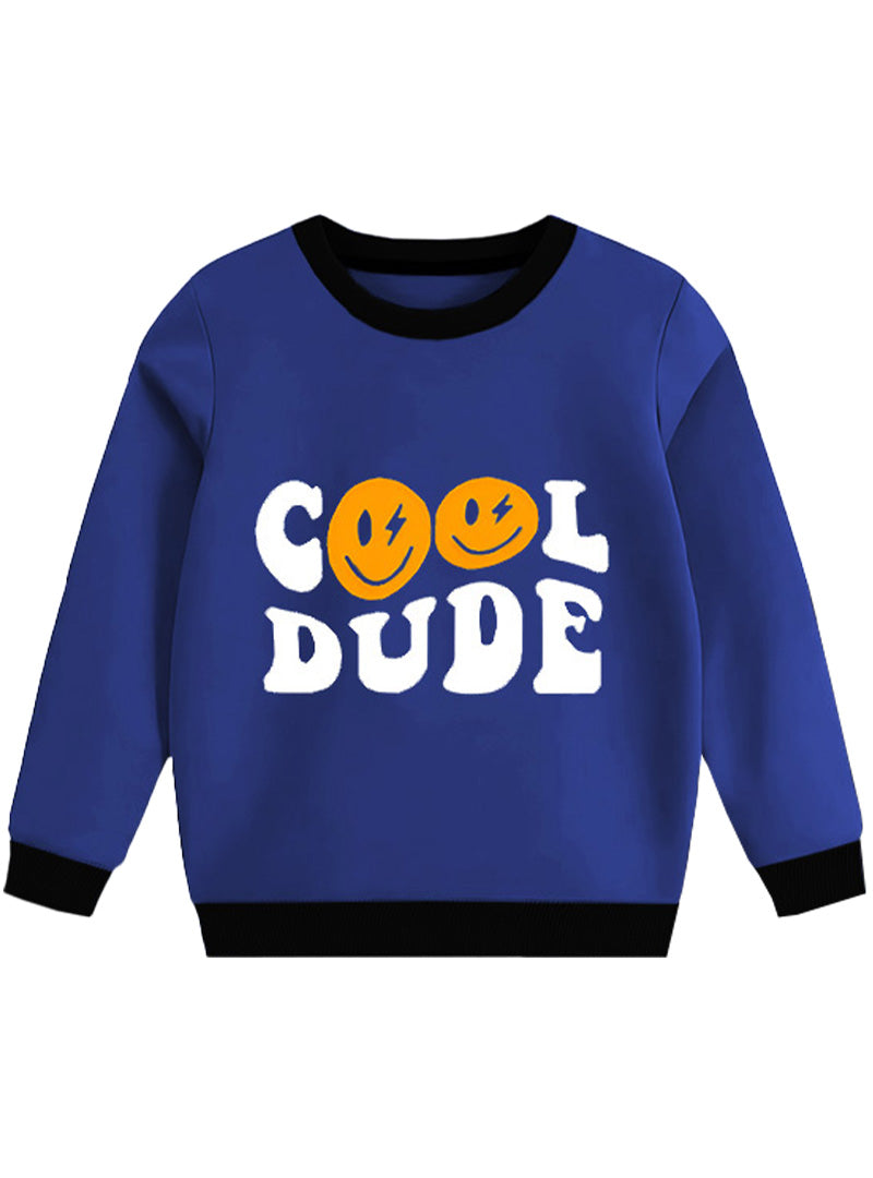 Cool Dude Round Neck Children's Fleece Sweatshirt