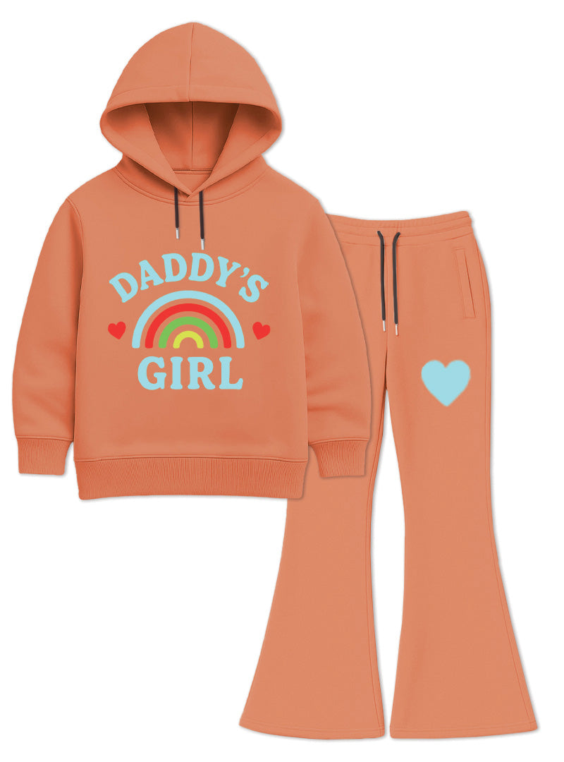Daddy’s Girl Rainbow Hoodie & Flared Trouser Set