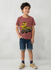 Boys Dino Monster Ride Graphic Tee