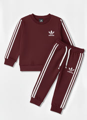 Adidas Logo With 3 White stripes Winter Tracksuit For Boys