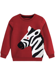 Zebra Printed Sweatshirt