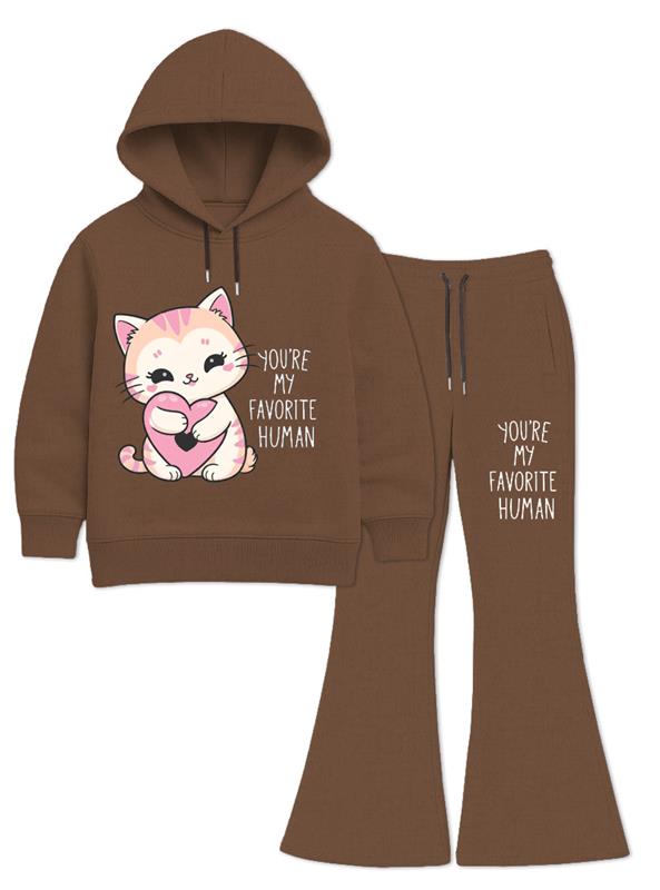 Your are My Favorite Human Flared Trouser Set For Girls