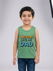 Boys Awesome Dad Tank Tee