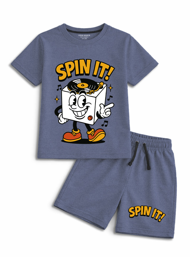 Boys Spin It Music Short Set