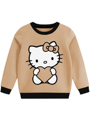 Beautiful Kitty Design Fleece Sweatshirt