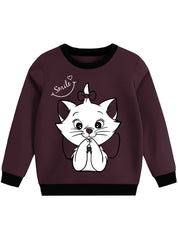 Cute Meow Smile Winter Fleece Sweatshirt