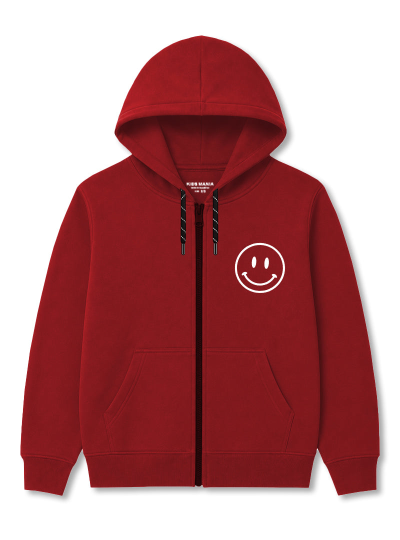 Girls  Winter Hoodie Zip-Up Smile & Love