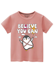 Believe You Can Breathable Cotton T-Shirt for Girls