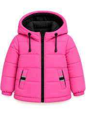 Girls Winter Puffer Jacket Pink Frostline
