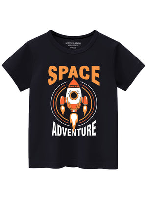 Charcoal black T Shirt for Boy