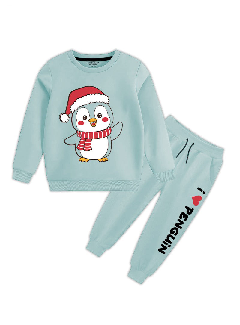 Girls Winter Set Penguin Holiday