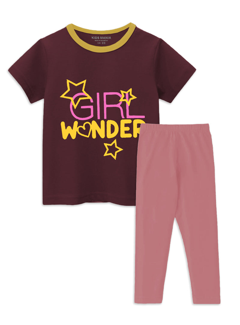 Girls Set Wonder Printed