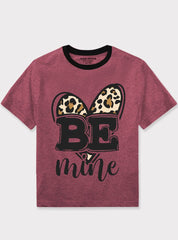 Be Mine Girls Round Neck Cotton t-Shirt