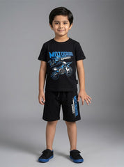 Boys Bike Racer Graphic Short Set