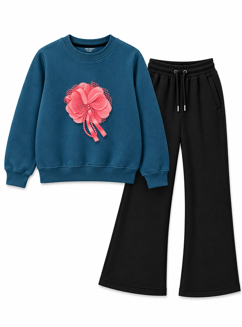 Girls Winter Set Floral Charm