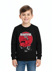 Life is Beautiful With Scooter Ride Sweatshirts For boys