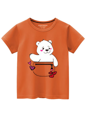 Rust orange T Shirt for Boy
