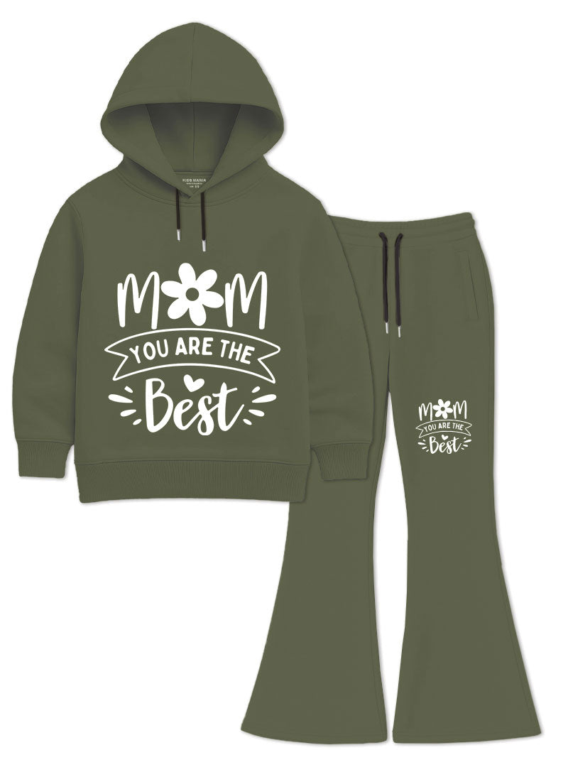 Girls Winter Hoodie Set Mom You Are The Best