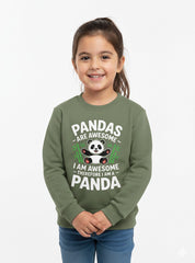 Awesome Panda Vibes Sweatshirt For Girls