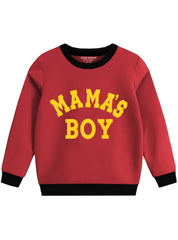 Boys Warm Fleece Sweatshirt - Mama's Boys - 1