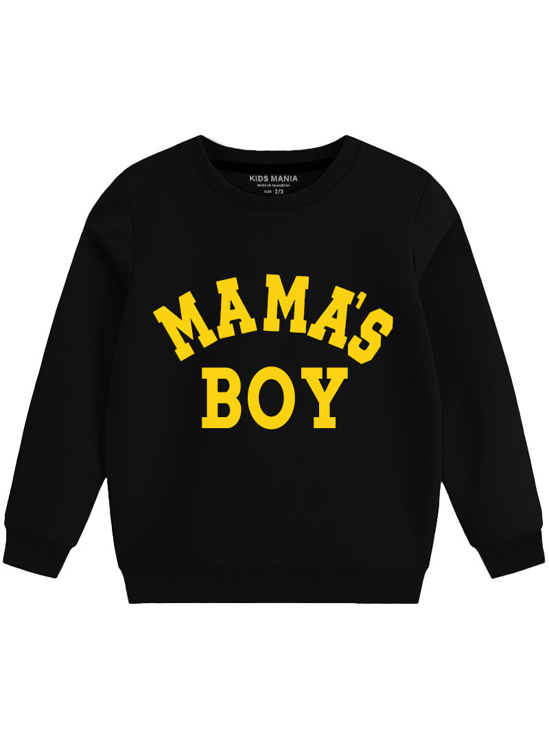 Boys Warm Fleece Sweatshirt - Mama's Boys - 1