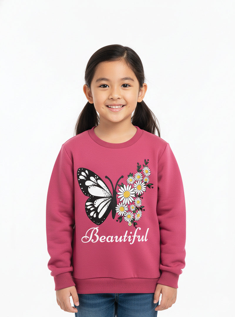 Beautiful Colorful Butterfly Sweatshirts For Girls