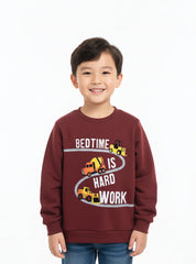 Bedtime is Hard Work Graphics Sweatshirts For boys