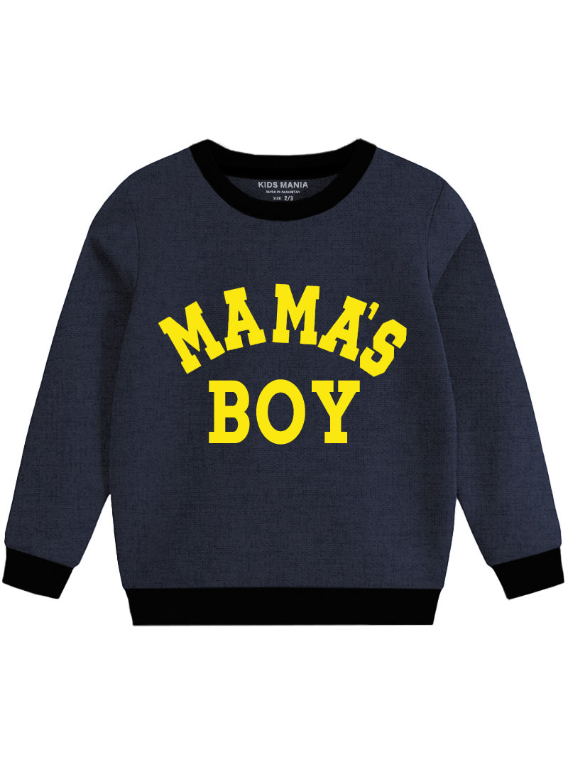 Boys Warm Fleece Sweatshirt - Mama's Boys - 2