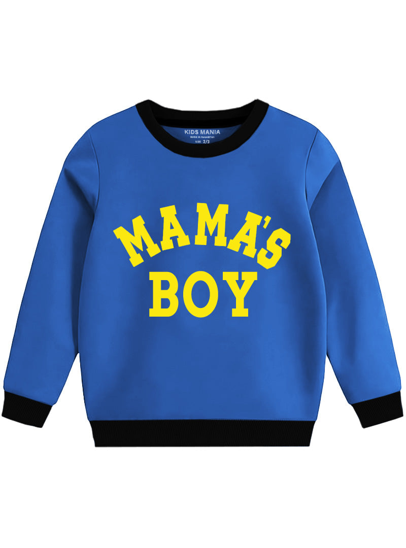 Boys Warm Fleece Sweatshirt - Mama's Boys - 1