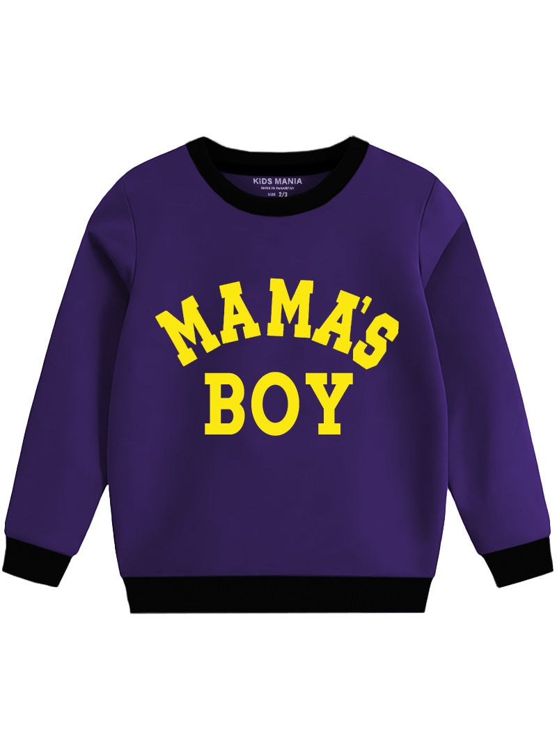 Boys Warm Fleece Sweatshirt - Mama's Boys - 1