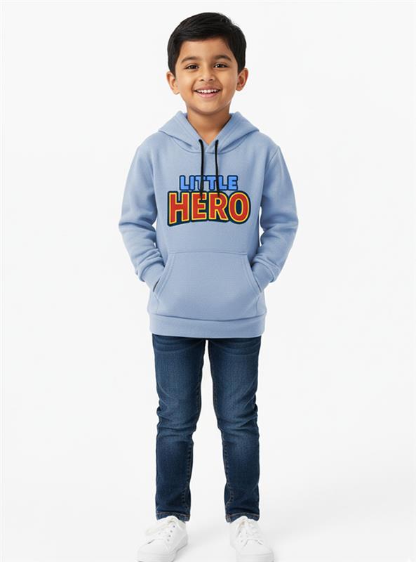 Little Hero Pullover Hoodie For Boys