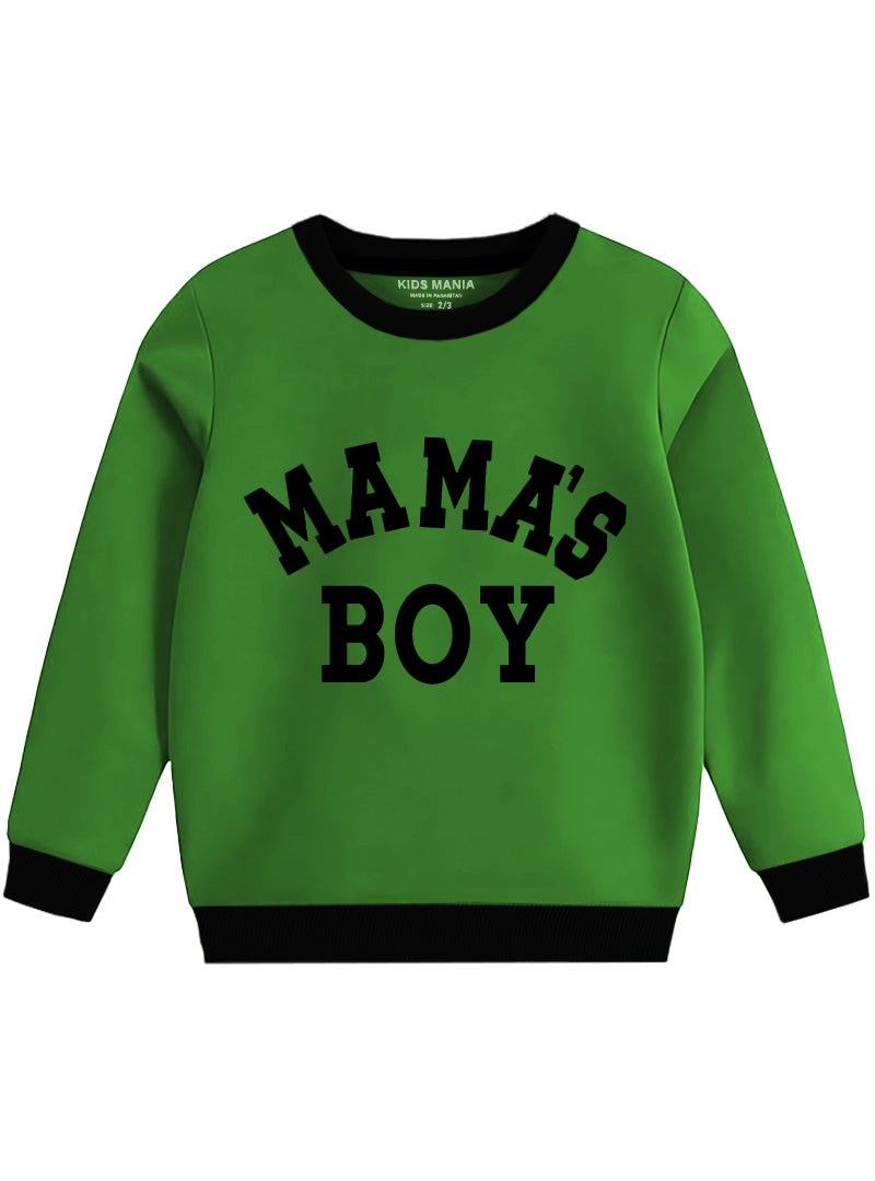 Boys Warm Fleece Sweatshirt - Mama's Boys - 1