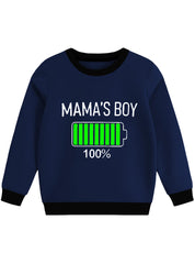 Boys Fleece Sweatshirt - Mama's Boys 100 Percent