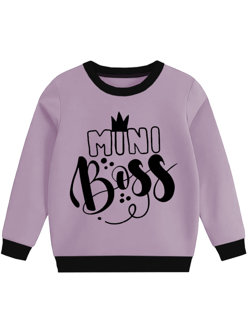 KIDS FLEECE SWEATSHIRT- MINI BOSS ( MULTICOLOR 2)