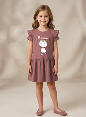 Girls Princess Kitty Frill Frock