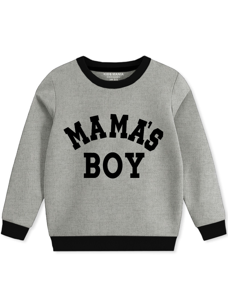 Boys Warm Fleece Sweatshirt - Mama's Boys - 1